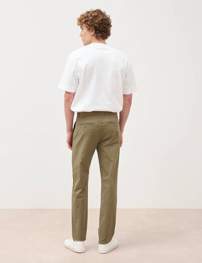 Pantalon chino slim taupe homme