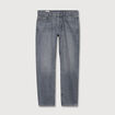 Jeans straight longueur 32 en coton bleu gris homme