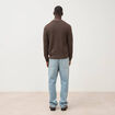 Cardigan manches longues marron homme