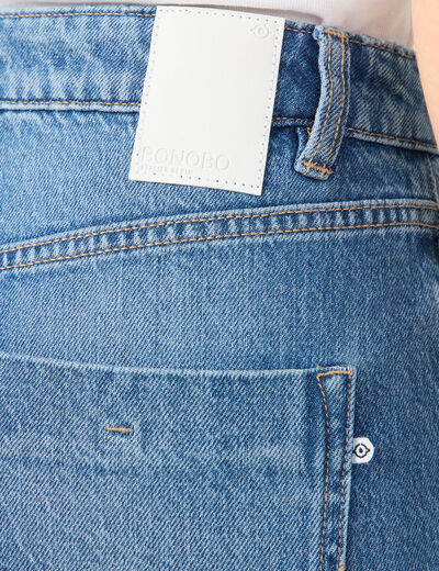 Jeans mom 7/8ème denim stone femme