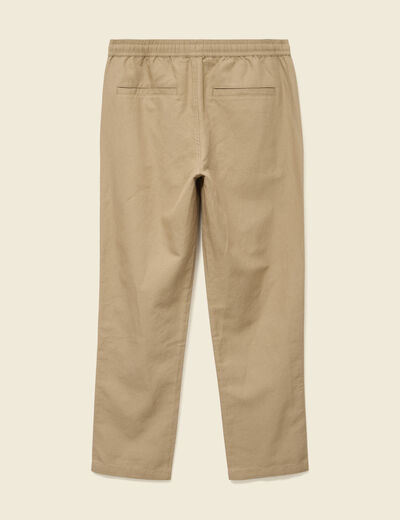 Pantalon coupe straight vert olive homme
