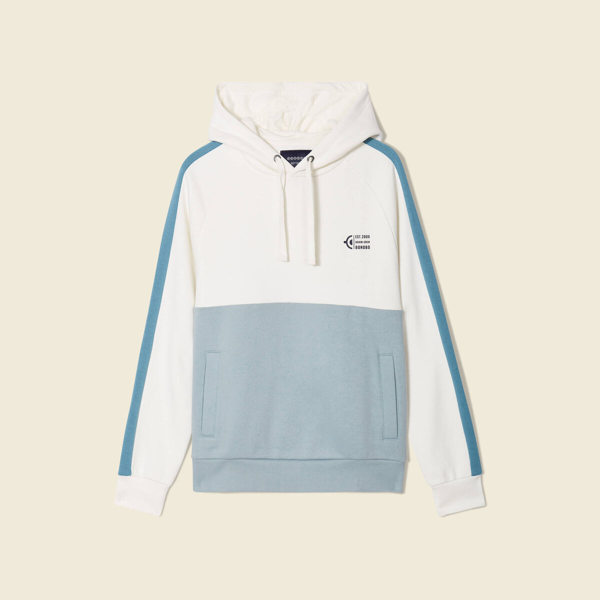 Sweat éco-responsable bleu gris homme