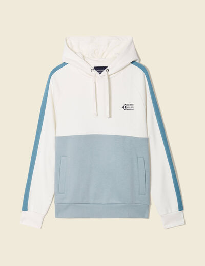 Sweat éco-responsable bleu gris homme
