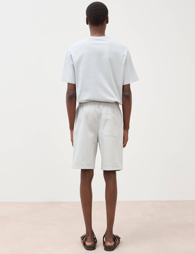 Bermuda en coton gris clair homme