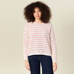 Pull éco-responsable rouge femme