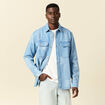 Surchemise en jean denim bleach homme