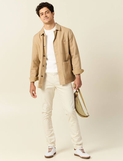 Pantalon chino longueur 32 sable homme