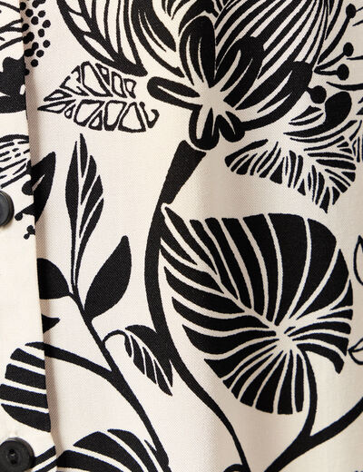 Chemise sans manches décolleté blanc femme