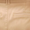 Chino cigarette 7/8&egrave;me taille haute marron clair femme