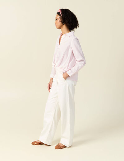 Blouse manches longues blanc femme