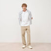 Pantalon coupe large beige homme