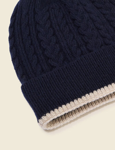 Bonnet fabriqu&eacute; en France bleu marine homme
