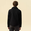 Veste oversize courte col classique noir homme