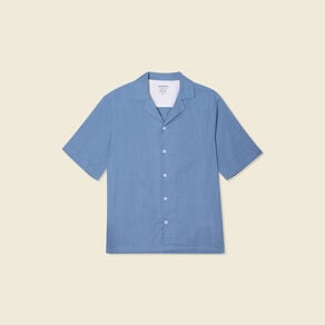 chemise manches courtes bleu gris homme Chemise manches courtes bleu gris homme