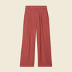 Pantalon large à pinces vieux rose femme