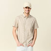 Chemise manches courtes beige homme