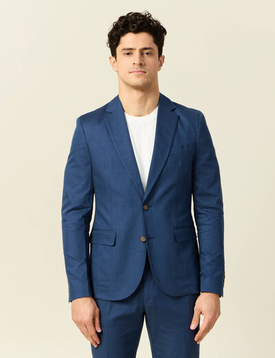 Veste blazer cintré bleu foncé homme