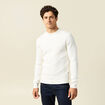 Pull droit manches longues ecru homme