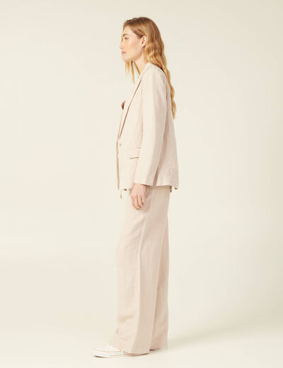 Veste ajust&eacute;e manches longues doublure sable femme