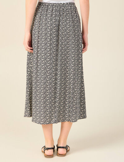 Jupe longue portefeuille noir femme
