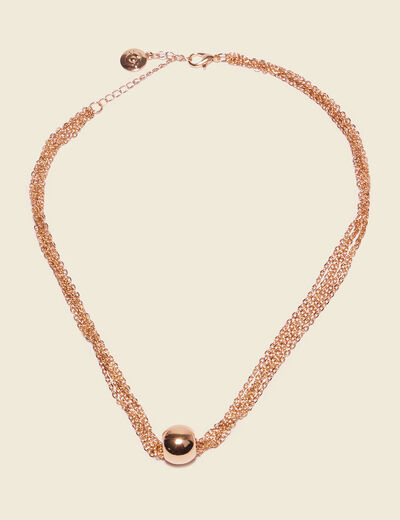 Collier multirangs couleur or femme