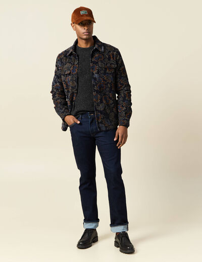 Pull manches longues fabriqué en France gris foncé homme