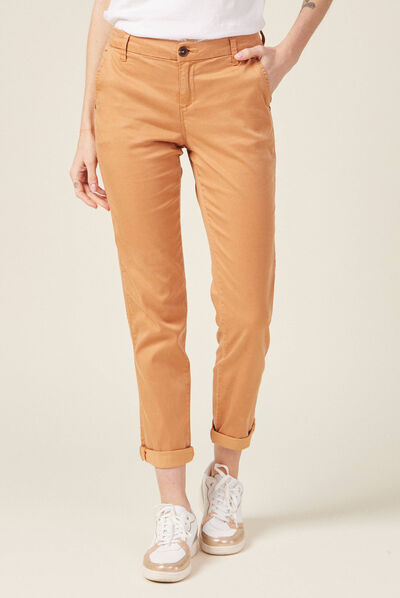 Pantalon chino Instinct beige femme