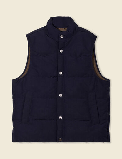 Doudoune sans manches bleu marine homme