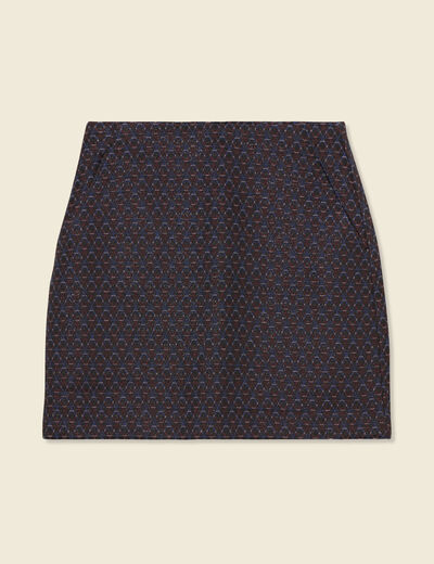 Jupe droite noir femme