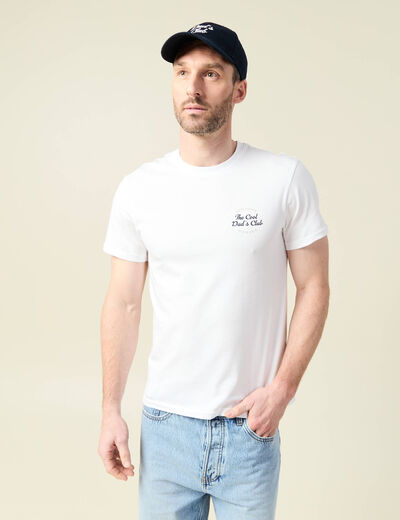 T-shirt manches courtes blanc homme