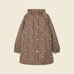 Parka longue à capuche camel femme