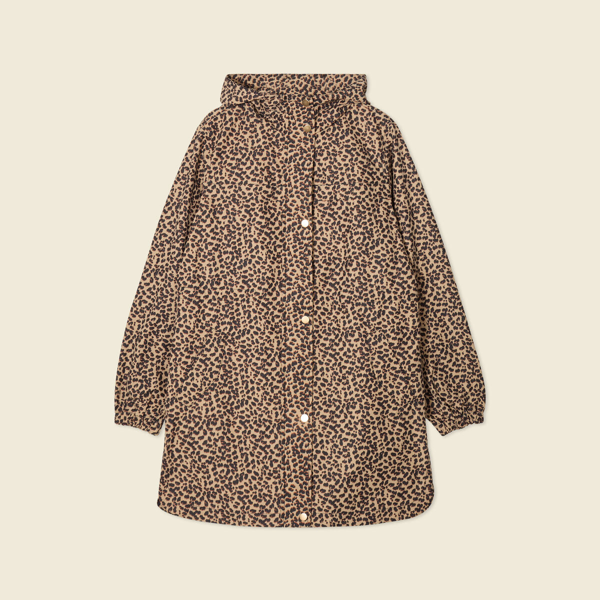 Parka longue à capuche camel femme