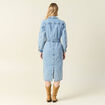 Robe midi droite en jean denim used femme