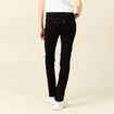 Jeans regular 5 poches denim noir femme
