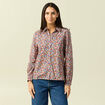 Chemise manches longues multicolore femme