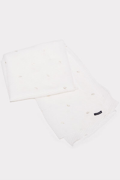 Foulard éco-responsable ecru femme