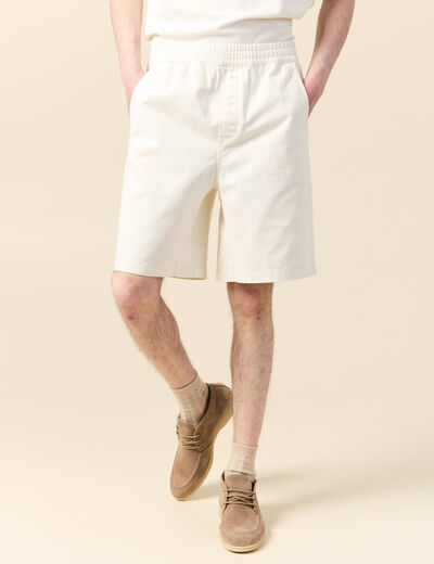 Bermuda droit ecru homme