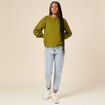 T-shirt manches longues vert kaki femme