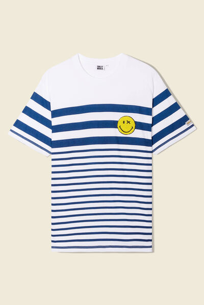 T-shirt SmileyWorld ecru homme