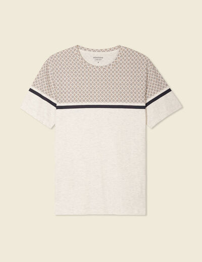 T-shirt manches courtes marron foncé homme