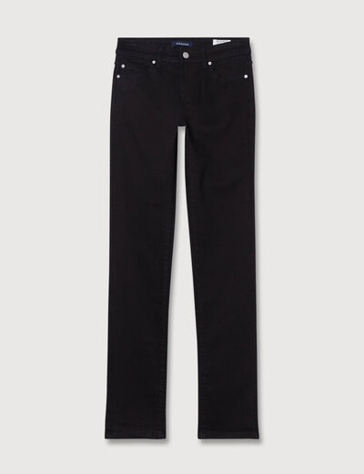 Jeans regular 5 poches denim noir femme