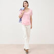 T-shirt manches courtes rose clair femme