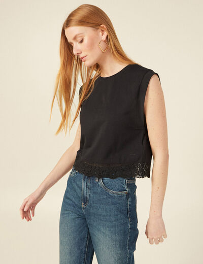 T-shirt éco-responsable noir femme