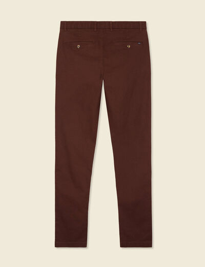 Pantalon slim Instinct chino bordeaux homme