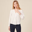 Blouse manches longues ecru femme
