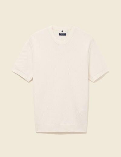 T-shirt en coton ecru homme