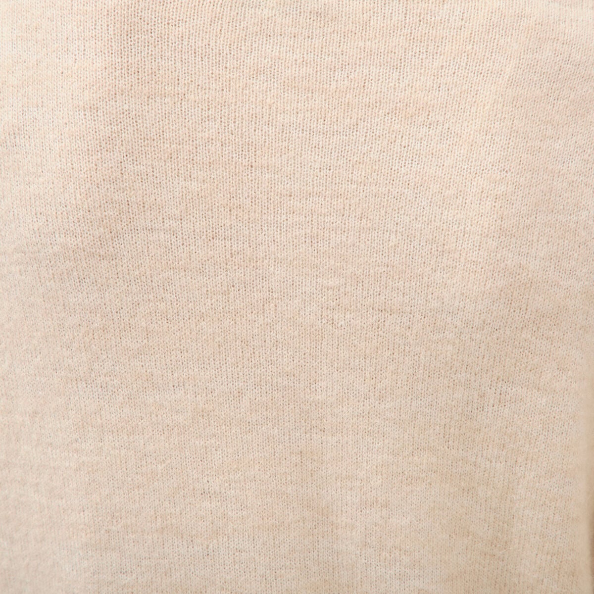 Gilet droit col rond manches longues creme femme