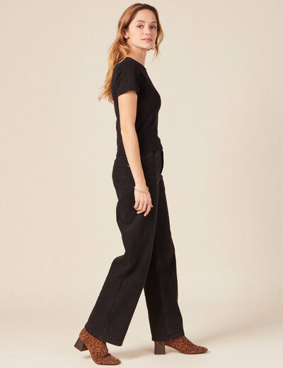 T-shirt manches courtes noir femme