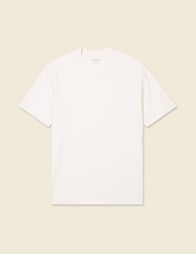 T-shirt manches courtes ecru homme