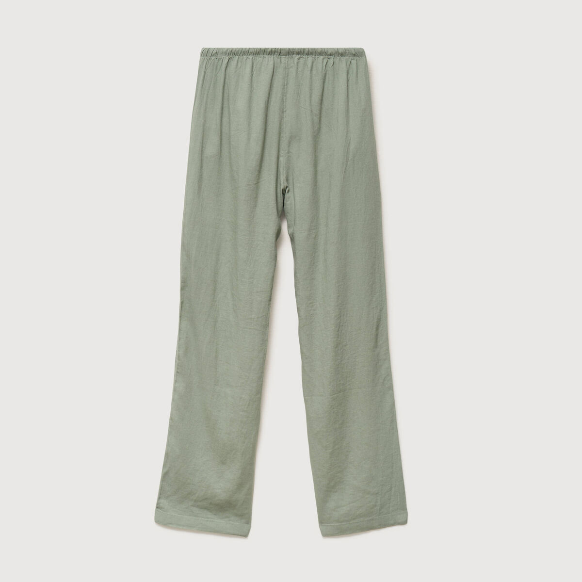 Pantalon standard fluide vert kaki femme